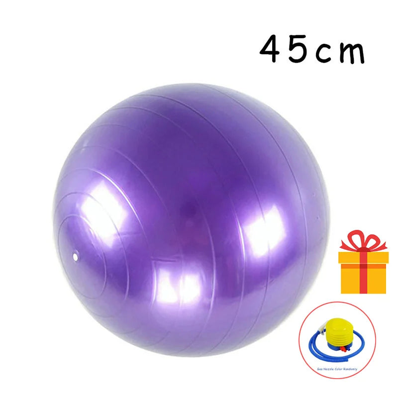 PVC Yoga Exercise Ball – Anti-Burst Balance Fitness Ball (45–95cm)
